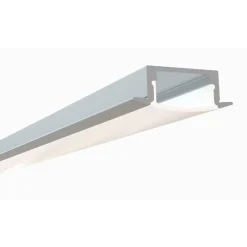 LED-asennuslista Embed läpikuultava kansi 2000x23/17x8mm alumiini*FTLight New