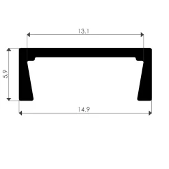 Hot LED-asennuslista Slim läpikuultava kansi 2000x15x6 mm alumiini Led-Listat|Led-Valot
