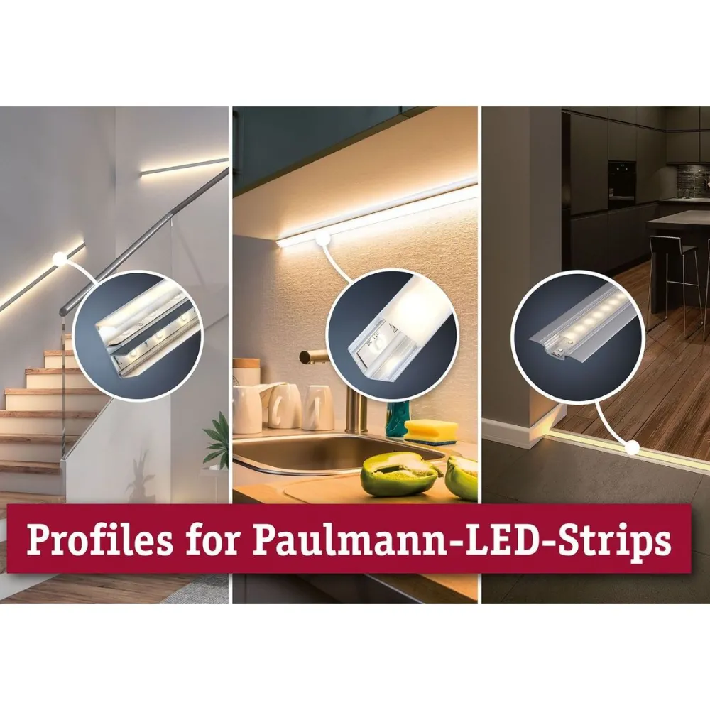 LED-Asennuslista Function Corner 2m harmaa*Paulmann New
