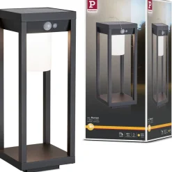 Discount LED-aurinkokennovalaisin Marisol, IP44, 3000K, liiketunnistin, musta Aurinkokennovalaisimet|Ulkovalaisimet Liiketunnistimella