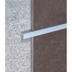 Best LED-boordilistan ulkokulmapala E-302A, alumiini, mattahopea Alumiinilistat|Laattalistat
