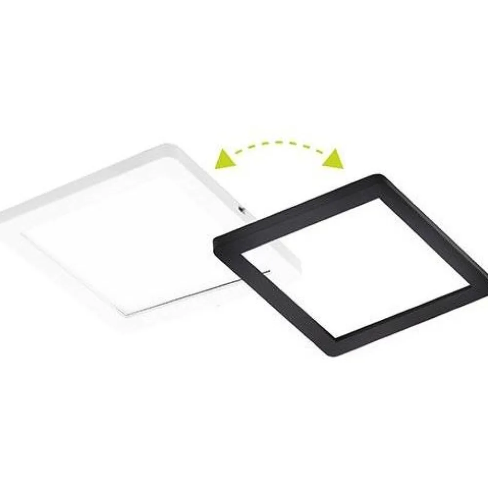 Online LED-kalustevalaisin Flat 12 LUX 4 kpl + virtalähde valkoinen/musta Keittiövalaisimet