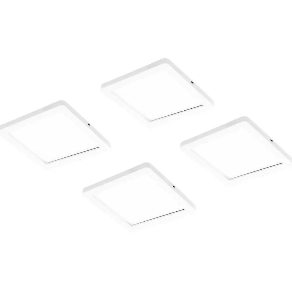 Online LED-kalustevalaisin Flat 12 LUX 4 kpl + virtalähde valkoinen/musta Keittiövalaisimet