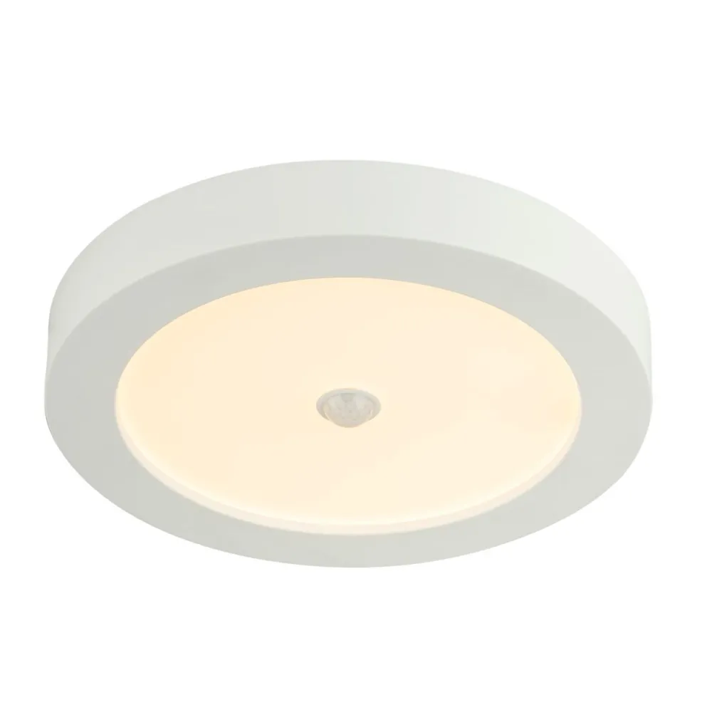 LED-kattovalaisin Paula Ø22,6x3,5cm 18W liiketunnistimella valkoinen*Globo Discount