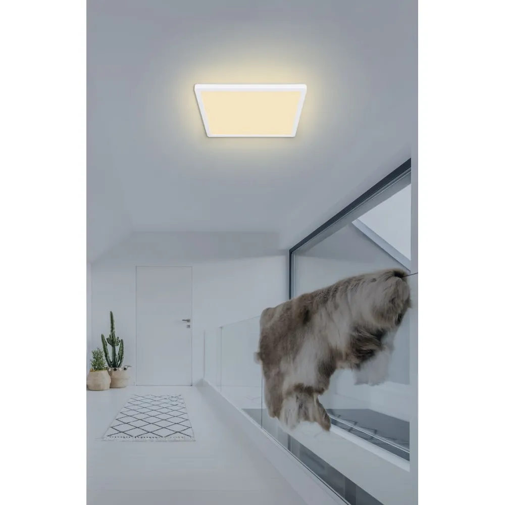 Online LED-kattovalaisin Sapana IP44 29,4x29,4 cm eri värejä Plafondit|Kylpyhuonevalaisimet