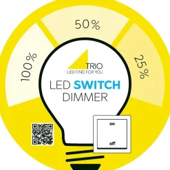 LED-kattovalaisin Indira 65x2450x500 mm harjattu teräs*Trio Hot