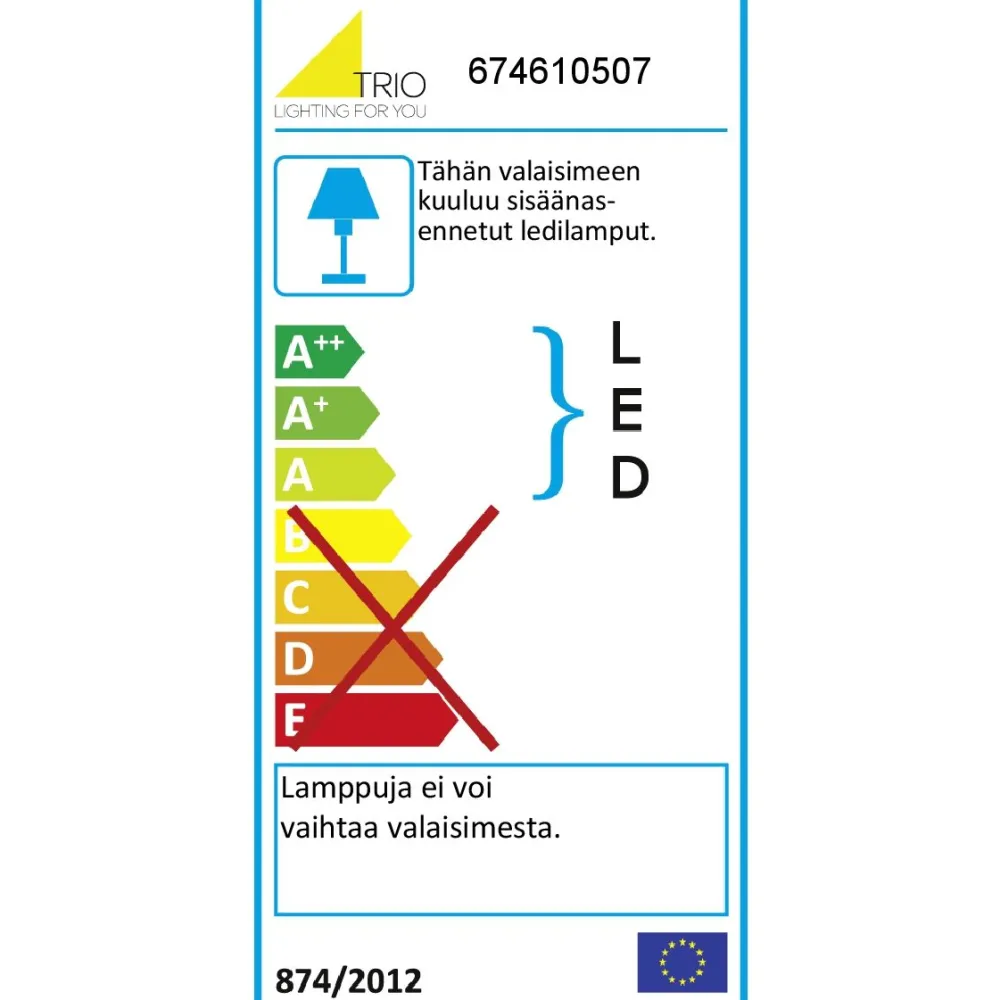 LED-kattovalaisin Indira 65x2450x500 mm harjattu teräs*Trio Hot