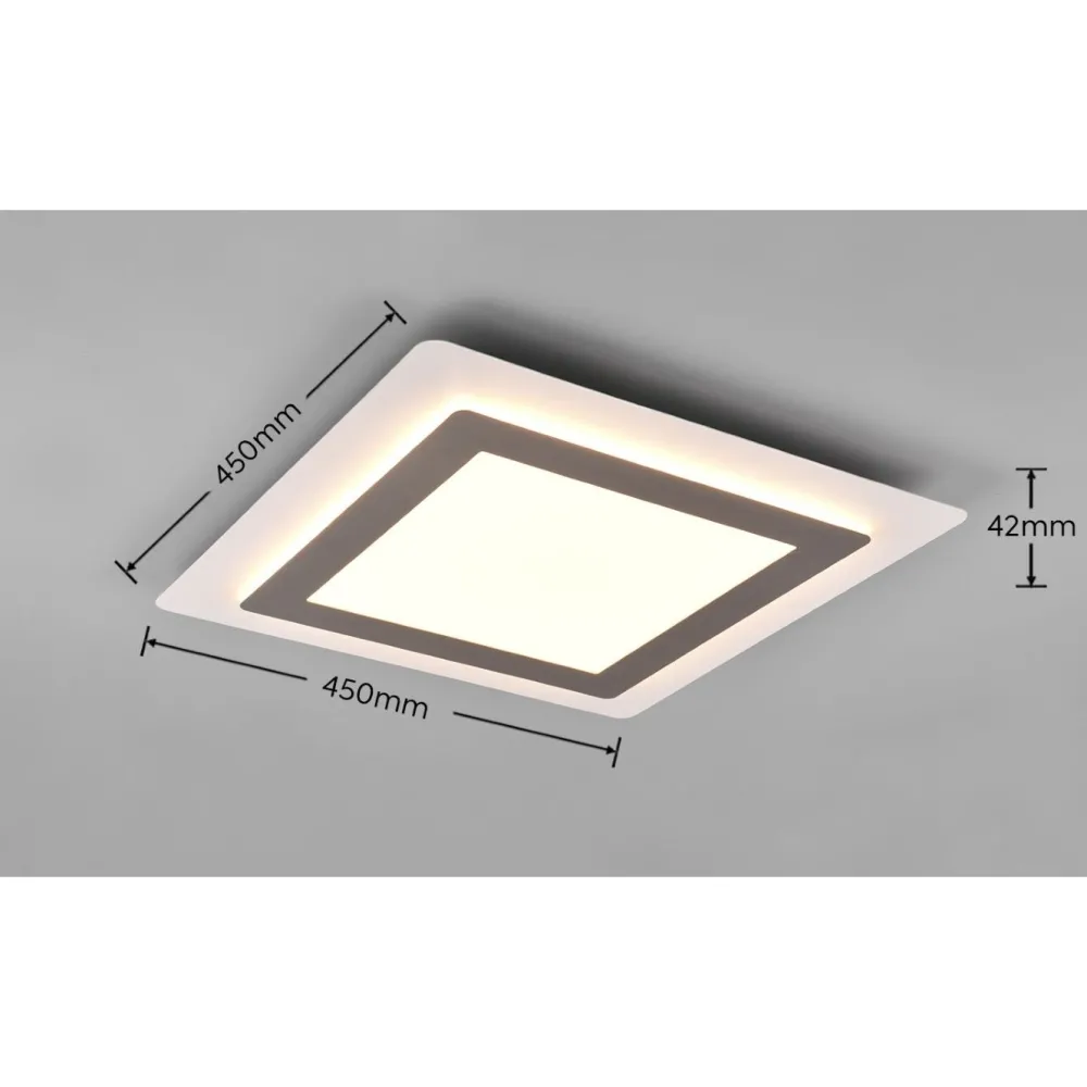 LED-kattovalaisin Morgan, 45x45cm, eri värejä*Trio Discount