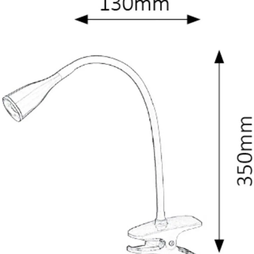 LED-klipsivalaisin Jeff, 13x35cm, 4.5W 330lm 3000K, eri värejä*Rabalux Sale
