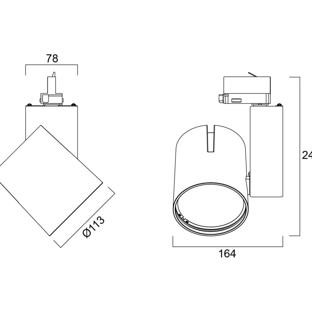 LED-kohdevalaisin Start Track Spot ø113 mm 35 W 3000 K 38° valkoinen*Sylvania Outlet
