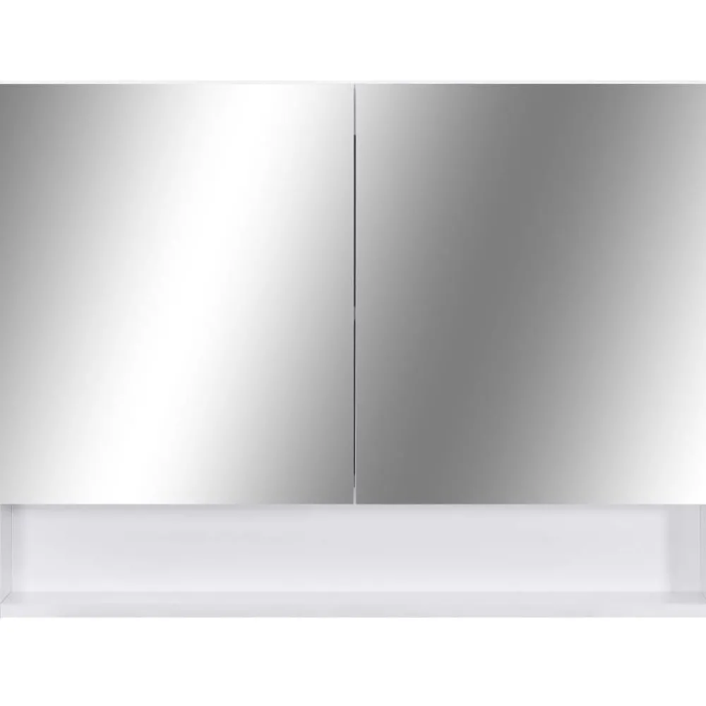 Clearance Led kylpyhuoneen peilikaappi valkoinen 80x15x60 cm mdf Peilikaapit