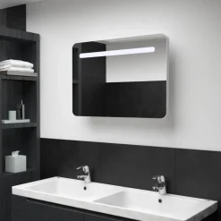 Outlet LED kylpyhuoneen peilikaappi, 80x11x55 cm Peilikaapit