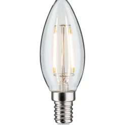 LED-kynttilälamppu Plug & Shine, E14, DC 24V, 160lm, 2W, 3000K, filamentti, himmennettävä, kirkas*Paulmann New