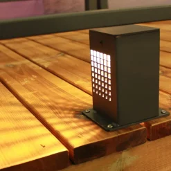 LED-laiturivalaisin Savorak, 14cm, rst, musta*Savorak Laiturit Outlet