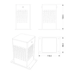 LED-laiturivalaisin Savorak, 14cm, rst, musta*Savorak Laiturit Outlet