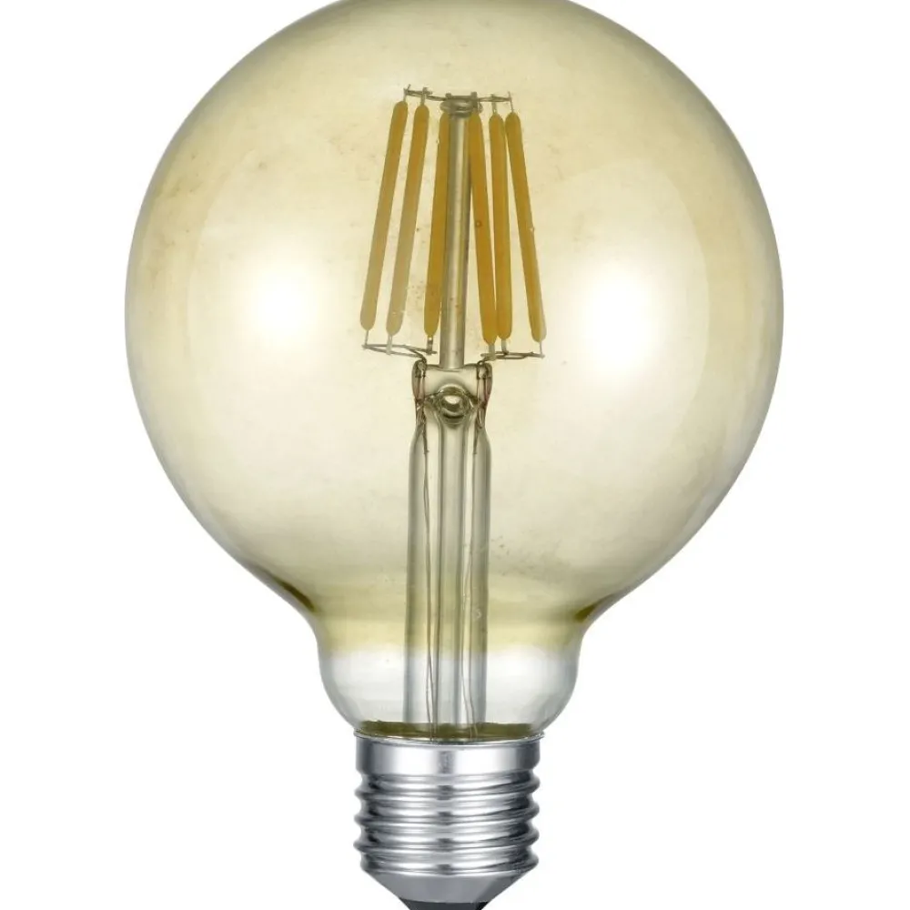 Discount LED-lamppu E27 filament globe 6W 600lm 2700K ruskea Lamput Ja Polttimot