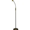 Sale LED-lattiavalaisin Gusto himmennettävä musta/mattamessinki Lattiavalaisimet