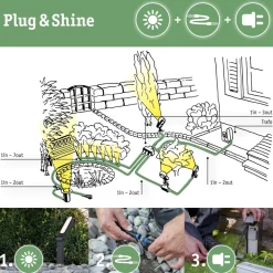 LED-lyhty Plug & Shine Classic, 30cm, Smart Home Zigbee 3.0, IP44, RGBW, antrasiitti*Paulmann Hot