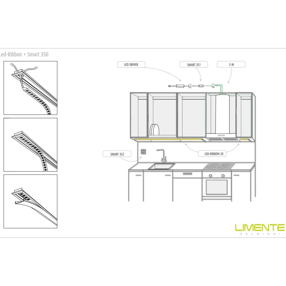 Clearance LED-nauha LED-Ribbon 4000K 2m 20W valkoinen Led-Nauhat