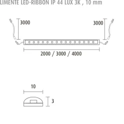LED-nauha LED-Ribbon LUX 192 lediä/m IP44 3000K eri kokoja*Limente Outlet