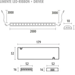 New LED-nauha 2 m IP20/IP44 24V 4000K + virtalähde Led-Nauhat