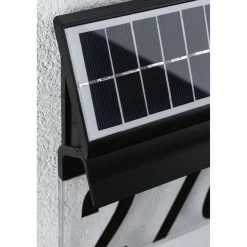 Best LED-numerovalaisin aurinkokennolla Neda, IP44, 3000K, musta Aurinkokennovalaisimet