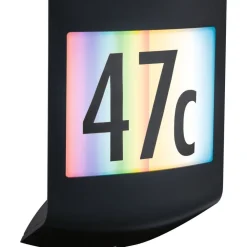 New LED-numerovalaisin liike- ja hämärätunnistimella Padea, Smart Home Zigbee 3.0, RGBW+, IP44, antrasiitti Älyvalaisimet Ulos