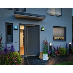 New LED-numerovalaisin liike- ja hämärätunnistimella Padea, Smart Home Zigbee 3.0, RGBW+, IP44, antrasiitti Älyvalaisimet Ulos