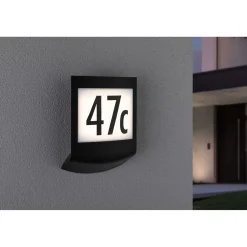 New LED-numerovalaisin liike- ja hämärätunnistimella Padea, Smart Home Zigbee 3.0, RGBW+, IP44, antrasiitti Älyvalaisimet Ulos