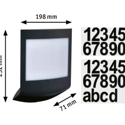 LED-numerovalaisin liike- ja hämärätunnistimella Padea, Smart Home Zigbee 3.0, IP44, antrasiitti*Paulmann Clearance