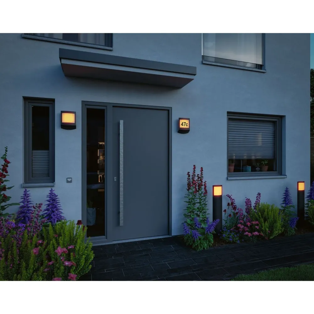 LED-numerovalaisin liike- ja hämärätunnistimella Padea, Smart Home Zigbee 3.0, IP44, antrasiitti*Paulmann Clearance