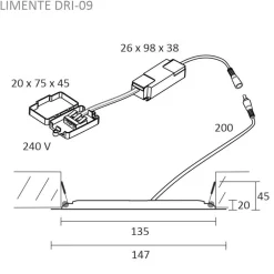 Discount LED-paneeli LED-DRI-09 9W Ø147mm valkoinen Kattovalaisimet|Led-Paneelit