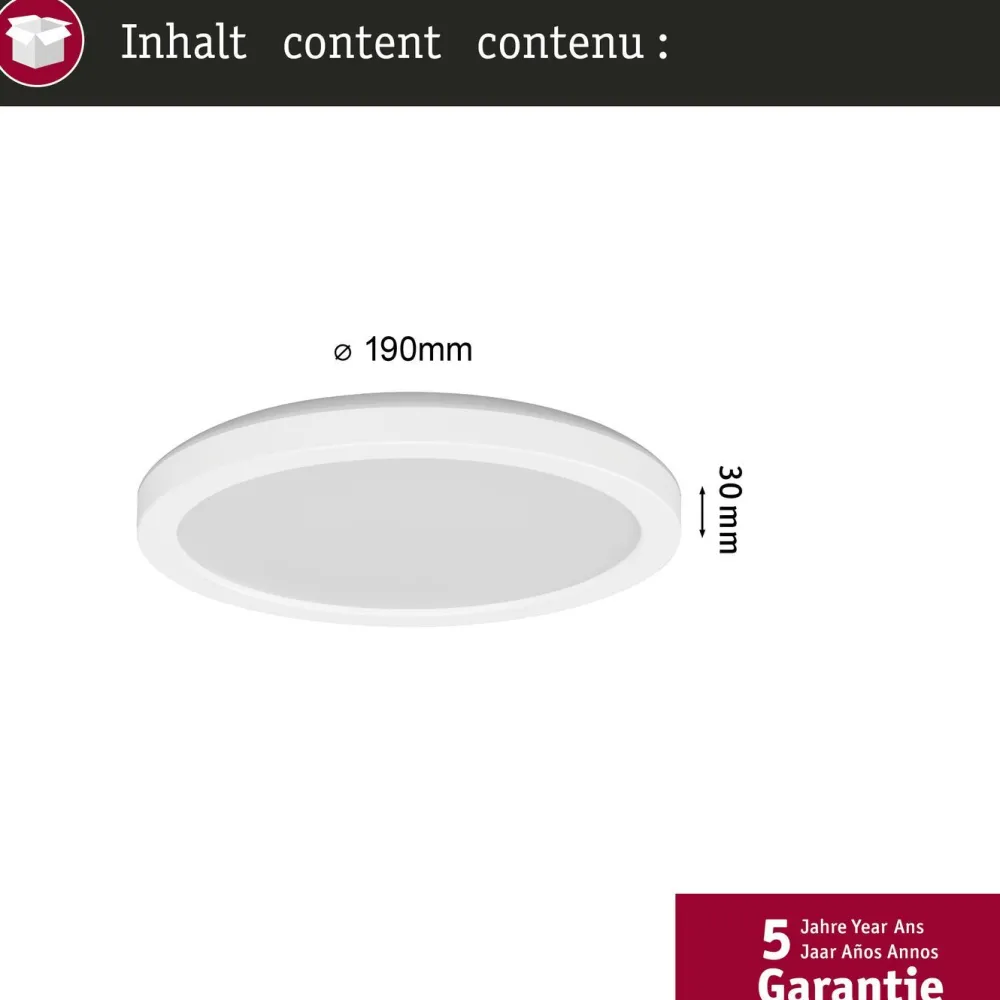 LED-paneeli Atria Shine Backlight Ø420mm liiketunnistin IP44 4000K valkoinen, eri kokoja*Paulmann Clearance