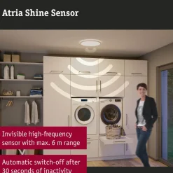 LED-paneeli Atria Shine Backlight Ø420mm liiketunnistin IP44 4000K valkoinen, eri kokoja*Paulmann Clearance