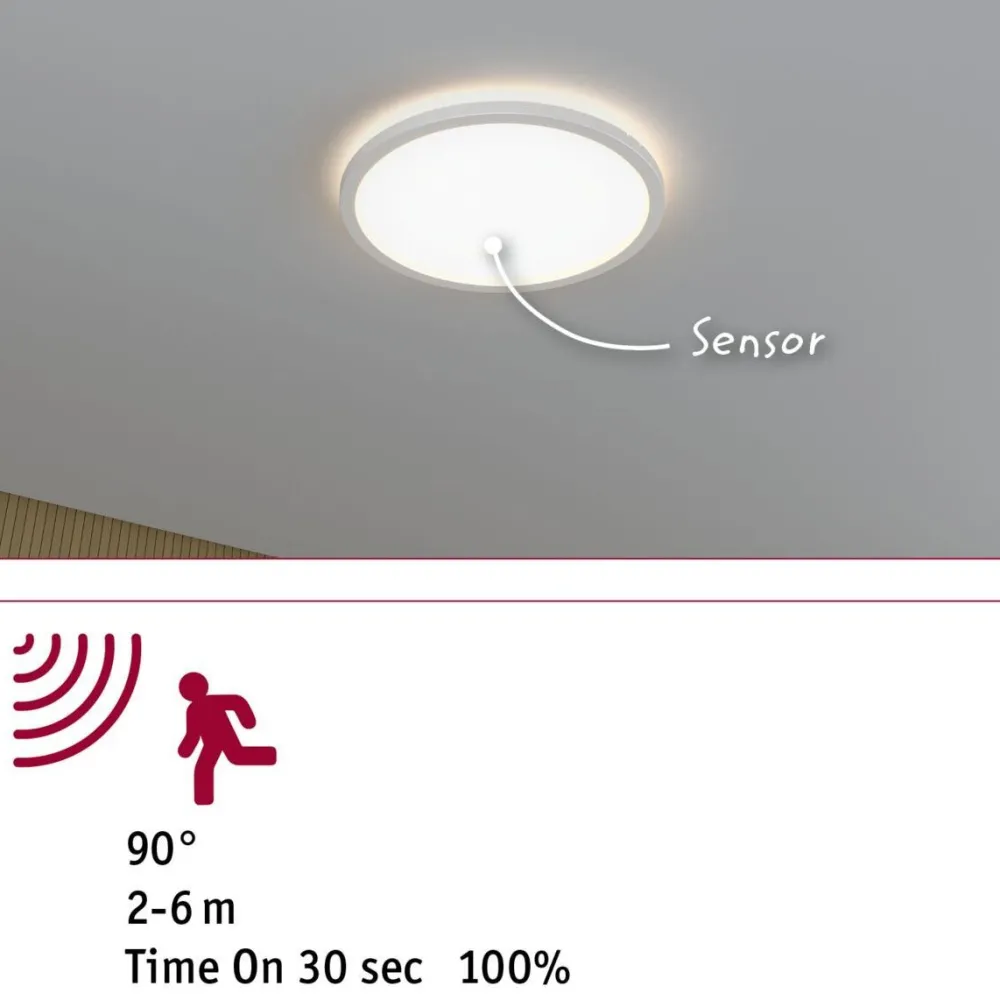 LED-paneeli Atria Shine Backlight Ø420mm liiketunnistin IP44 4000K valkoinen, eri kokoja*Paulmann Clearance
