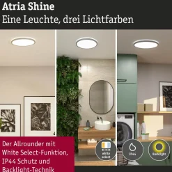 LED-paneeli Atria Shine, pyöreä, IP44, 3000-6500K, eri kokoja*Paulmann Clearance