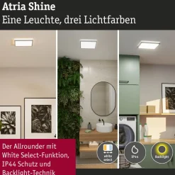 Hot LED-paneeli Atria Shine, kulmikas, IP44, 3000-6500K, eri kokoja Led-Paneelit|Led-Valot