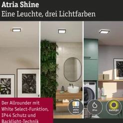 Hot LED-paneeli Atria Shine, kulmikas, IP44, 3000-6500K, eri kokoja Led-Paneelit|Led-Valot