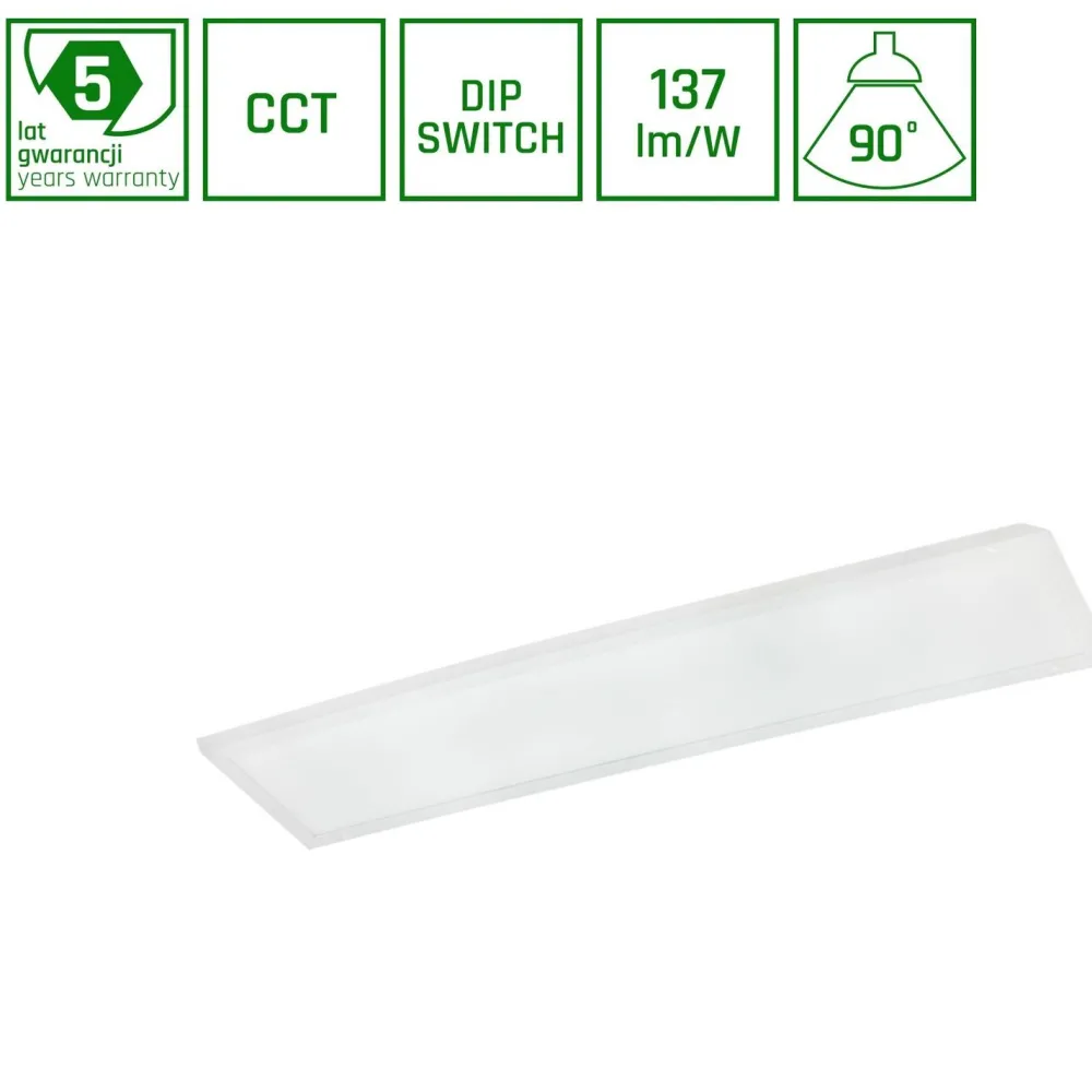 LED-paneeli Algine Backlight 26/36/46W CCT 90° IP20 295x1195x34mm valkoinen Led-Paneelit