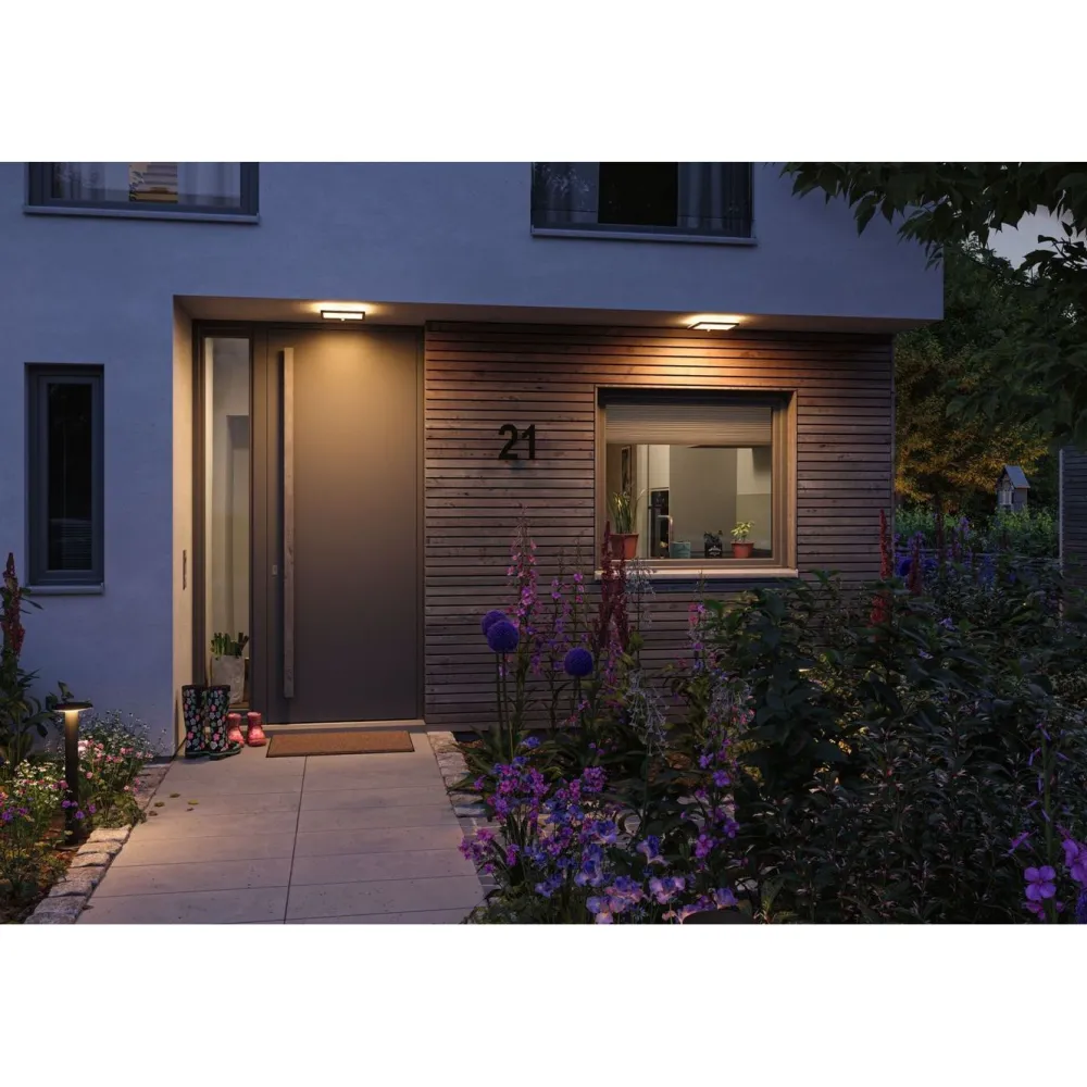 Sale LED-paneeli ulkokäyttöön Lamina, IP44, 25x25cm, liiketunnistin, hämärätunnistin, säädettävä värilämpötila, eri värejä Kattovalaisimet|Kattovalaisimet Ulos