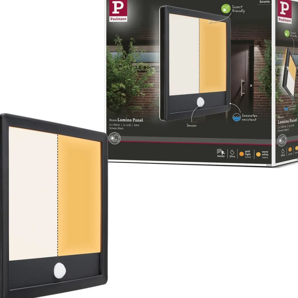 Sale LED-paneeli ulkokäyttöön Lamina, IP44, 25x25cm, liiketunnistin, hämärätunnistin, säädettävä värilämpötila, eri värejä Kattovalaisimet|Kattovalaisimet Ulos