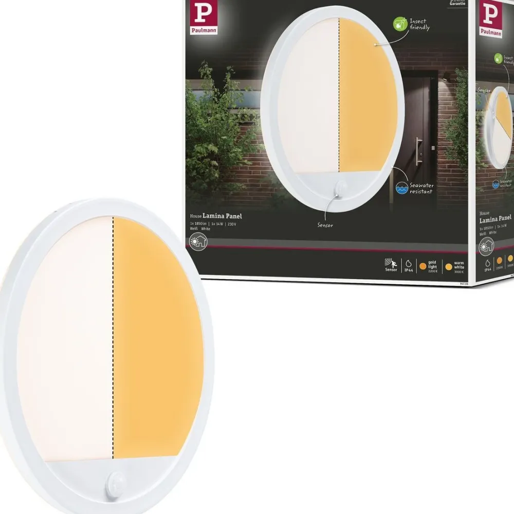 Online LED-paneeli ulkokäyttöön Lamina, IP44, 28cm, liiketunnistin, hämärätunnistin, säädettävä värilämpötila, eri värejä Kattovalaisimet|Kattovalaisimet Ulos