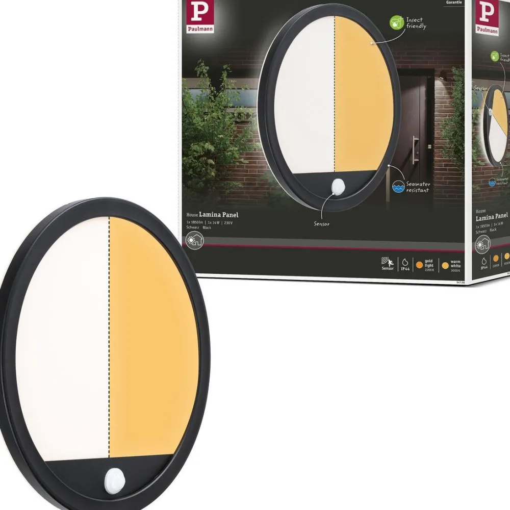Online LED-paneeli ulkokäyttöön Lamina, IP44, 28cm, liiketunnistin, hämärätunnistin, säädettävä värilämpötila, eri värejä Kattovalaisimet|Kattovalaisimet Ulos