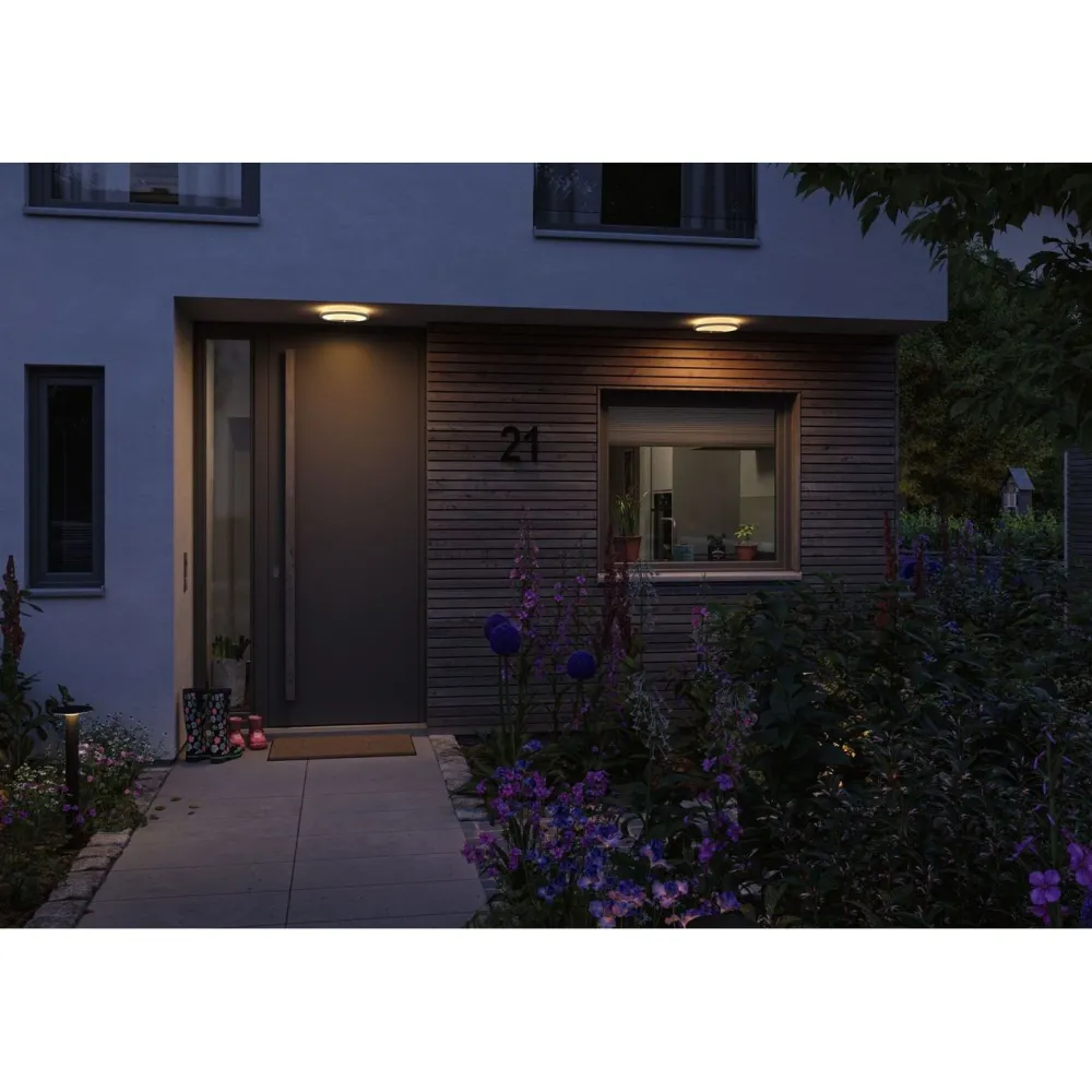 Online LED-paneeli ulkokäyttöön Lamina, IP44, 28cm, liiketunnistin, hämärätunnistin, säädettävä värilämpötila, eri värejä Kattovalaisimet|Kattovalaisimet Ulos