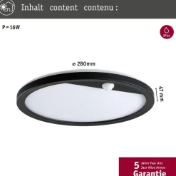 Online LED-paneeli ulkokäyttöön Lamina, IP44, 28cm, liiketunnistin, hämärätunnistin, säädettävä värilämpötila, eri värejä Kattovalaisimet|Kattovalaisimet Ulos