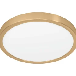 LED-Plafondi Fueva 5 harjattu messinki/valkoinen pyöreä eri kokoja Plafondit