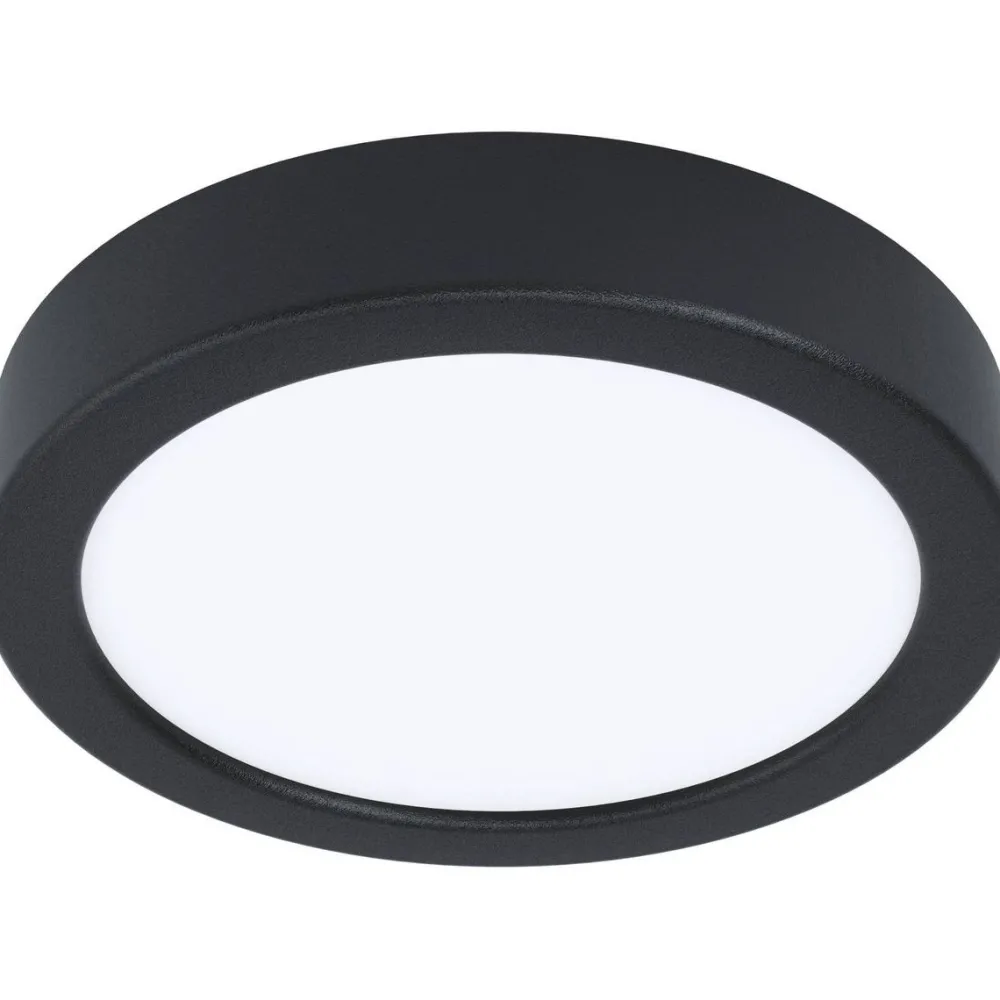 Sale LED-Plafondi Fueva 5 4000K musta pyöreä pinta-asennettava vaihdettava LED eri kokoja Plafondit
