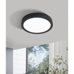 Sale LED-Plafondi Fueva 5 4000K musta pyöreä pinta-asennettava vaihdettava LED eri kokoja Plafondit