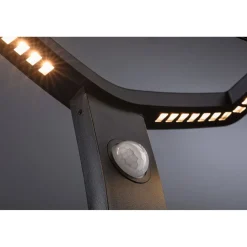LED-pollarivalaisin Alara 665mm 3000K 10W 450lm hämäräohjattu liiketunnistin IR antrasiitti*Paulmann New