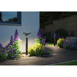 LED-pollarivalaisin Alara 665mm 3000K 10W 450lm hämäräohjattu liiketunnistin IR antrasiitti*Paulmann New